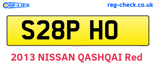 S28PHO are the vehicle registration plates.