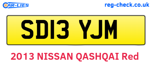 SD13YJM are the vehicle registration plates.