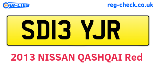 SD13YJR are the vehicle registration plates.