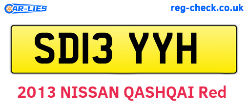 SD13YYH are the vehicle registration plates.