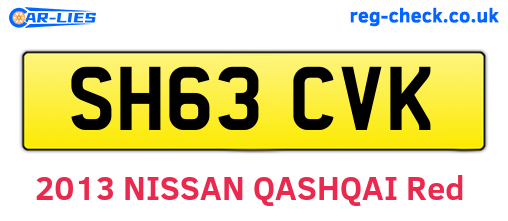 SH63CVK are the vehicle registration plates.