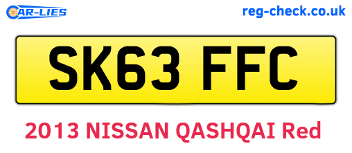 SK63FFC are the vehicle registration plates.