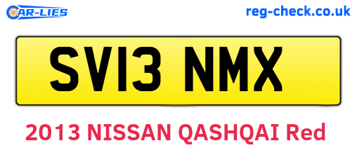 SV13NMX are the vehicle registration plates.