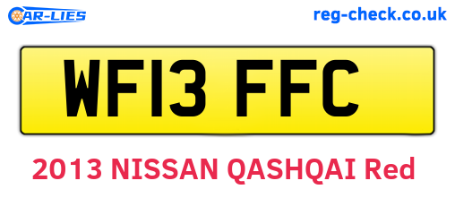 WF13FFC are the vehicle registration plates.