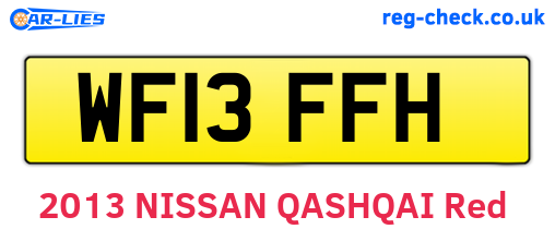 WF13FFH are the vehicle registration plates.