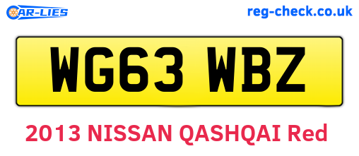 WG63WBZ are the vehicle registration plates.