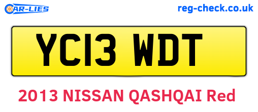YC13WDT are the vehicle registration plates.