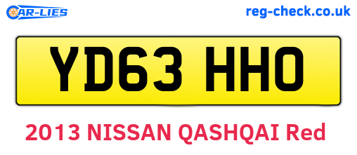 YD63HHO are the vehicle registration plates.