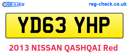 YD63YHP are the vehicle registration plates.