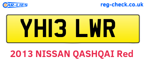 YH13LWR are the vehicle registration plates.