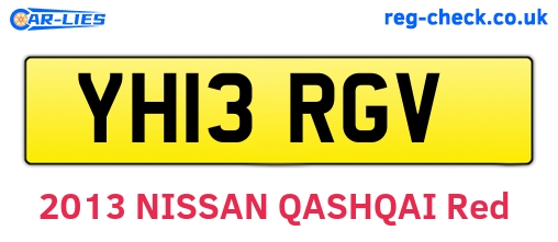 YH13RGV are the vehicle registration plates.