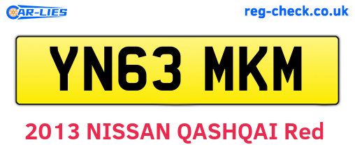 YN63MKM are the vehicle registration plates.