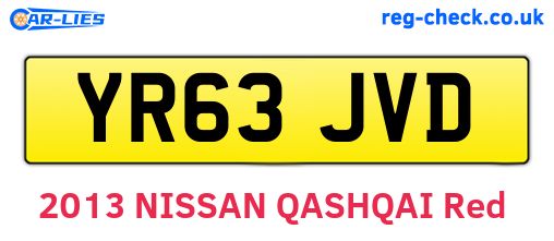 YR63JVD are the vehicle registration plates.