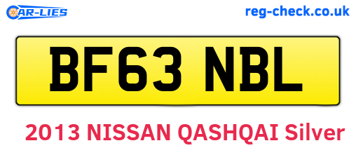 BF63NBL are the vehicle registration plates.