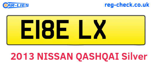 E18ELX are the vehicle registration plates.