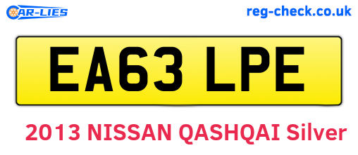 EA63LPE are the vehicle registration plates.