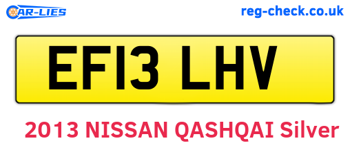 EF13LHV are the vehicle registration plates.