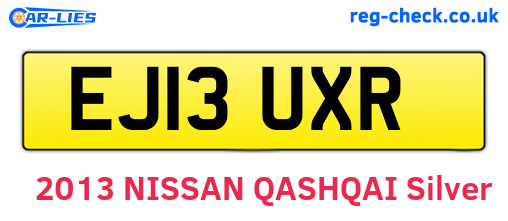 EJ13UXR are the vehicle registration plates.