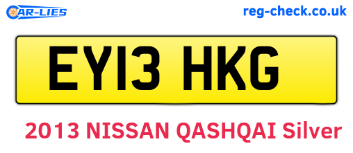 EY13HKG are the vehicle registration plates.