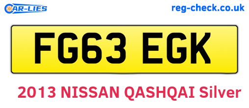 FG63EGK are the vehicle registration plates.