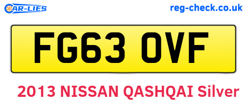 FG63OVF are the vehicle registration plates.