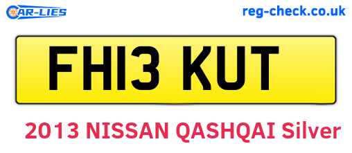 FH13KUT are the vehicle registration plates.