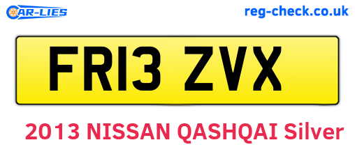 FR13ZVX are the vehicle registration plates.