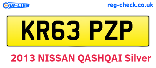 KR63PZP are the vehicle registration plates.