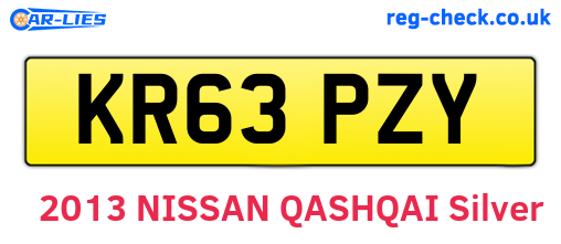 KR63PZY are the vehicle registration plates.