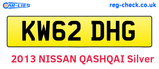 KW62DHG are the vehicle registration plates.