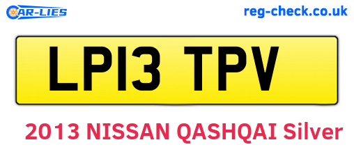 LP13TPV are the vehicle registration plates.