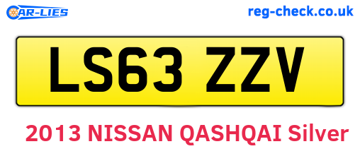 LS63ZZV are the vehicle registration plates.