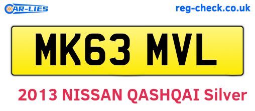 MK63MVL are the vehicle registration plates.