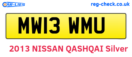 MW13WMU are the vehicle registration plates.
