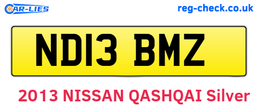 ND13BMZ are the vehicle registration plates.