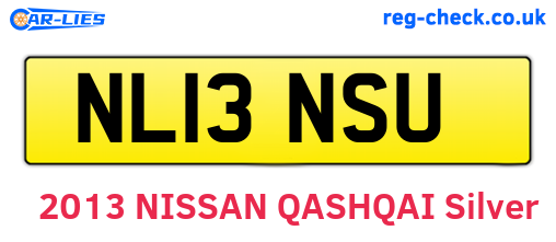 NL13NSU are the vehicle registration plates.