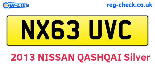 NX63UVC are the vehicle registration plates.