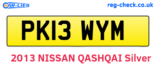 PK13WYM are the vehicle registration plates.