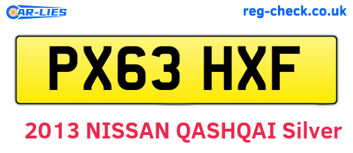 PX63HXF are the vehicle registration plates.