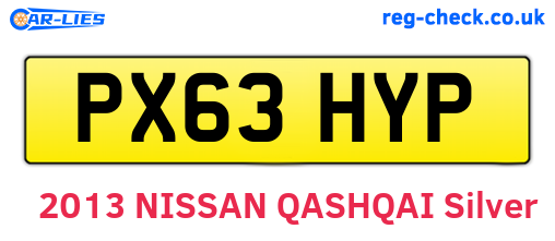 PX63HYP are the vehicle registration plates.
