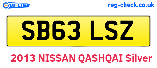 SB63LSZ are the vehicle registration plates.