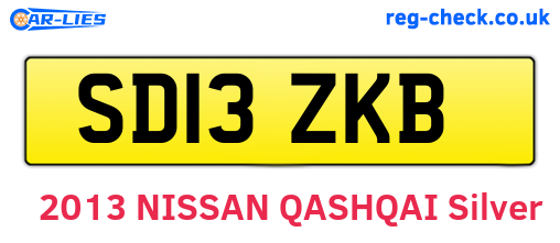 SD13ZKB are the vehicle registration plates.