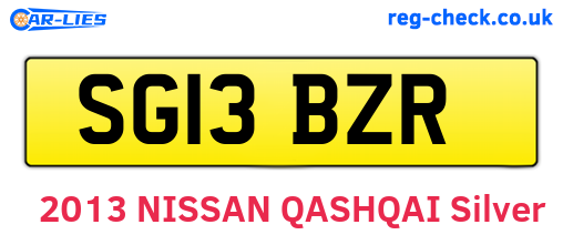 SG13BZR are the vehicle registration plates.