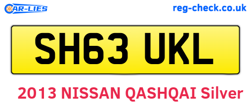 SH63UKL are the vehicle registration plates.