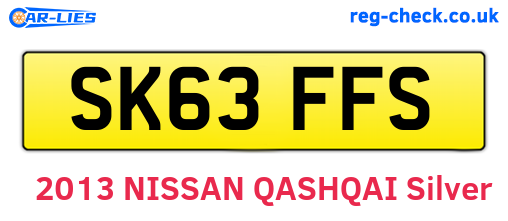 SK63FFS are the vehicle registration plates.