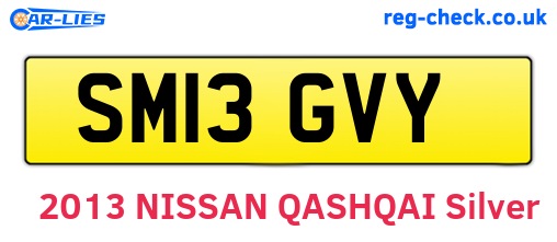 SM13GVY are the vehicle registration plates.