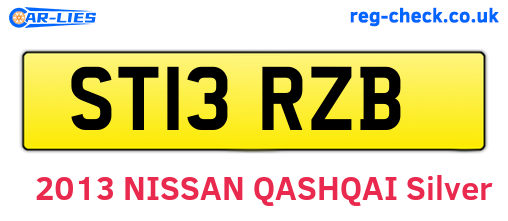 ST13RZB are the vehicle registration plates.