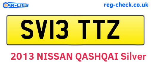 SV13TTZ are the vehicle registration plates.