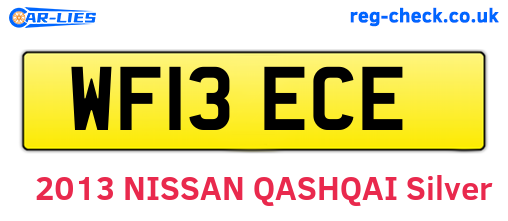 WF13ECE are the vehicle registration plates.