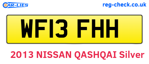 WF13FHH are the vehicle registration plates.